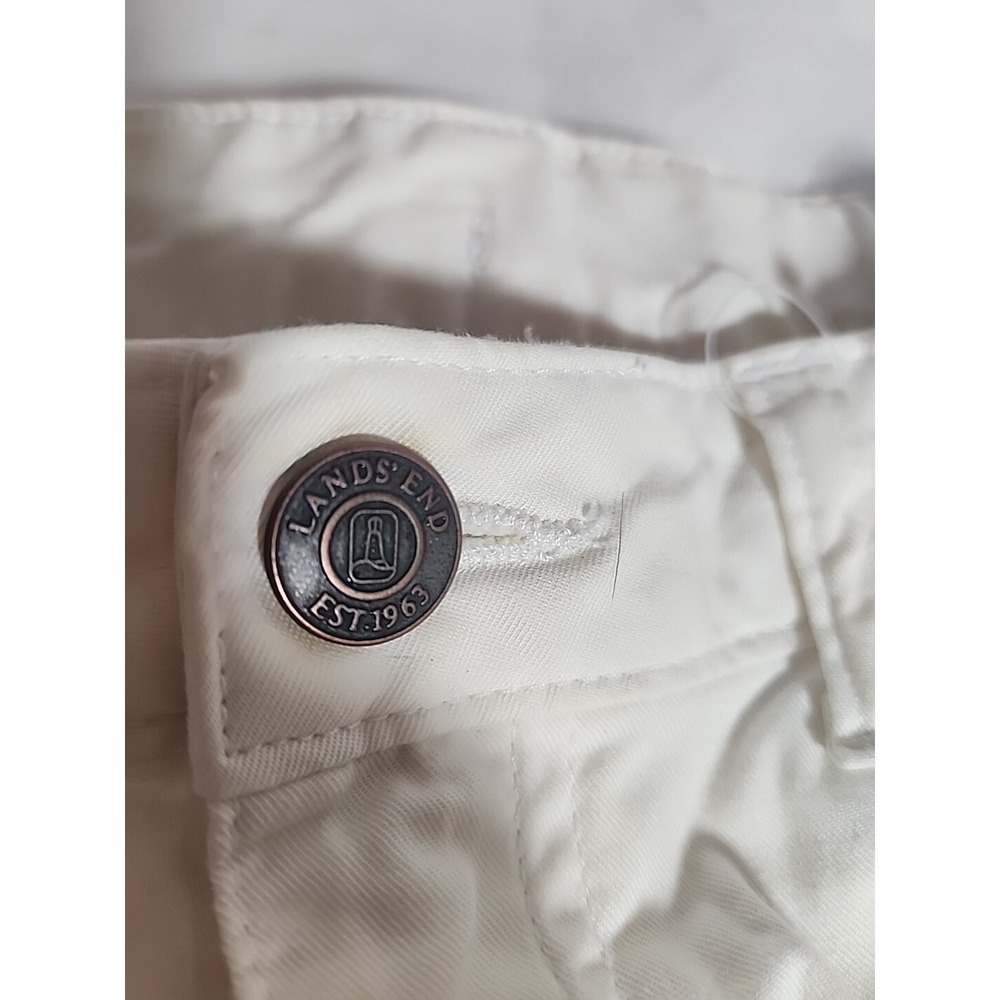 Lands End Girls Capri Pants White with Pineapple Applique SZ 8 Adjustable Waist - Picture 4 of 7